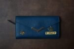 Personalized Ladies Clutch with Charm - Classic Finish